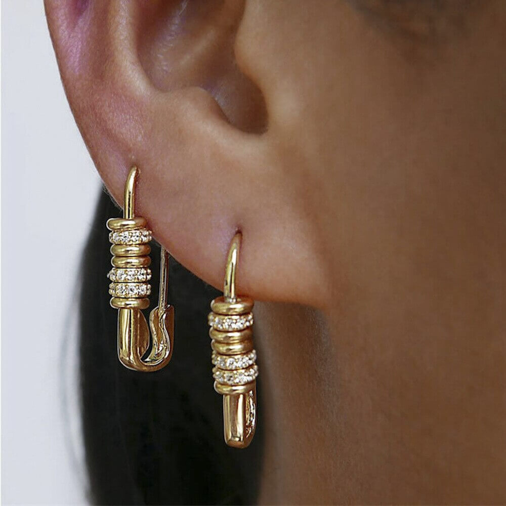 Golden Safety Dulock Earrings