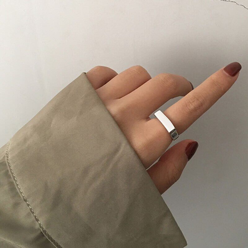 Adjustable Silver Nordic Ring