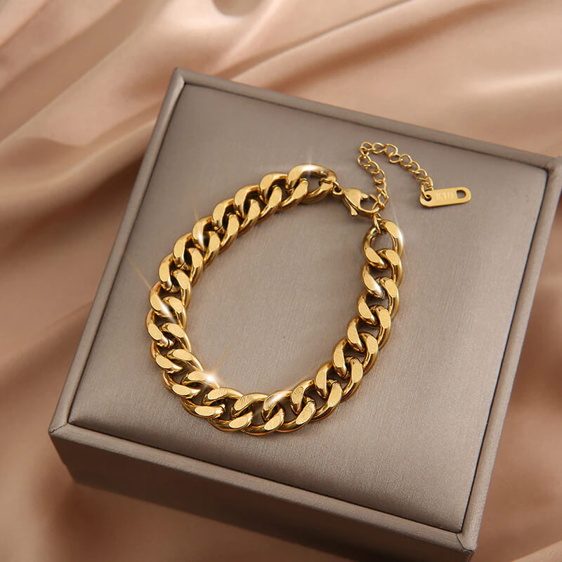 "I am Bold" Golden Chain Bracelet