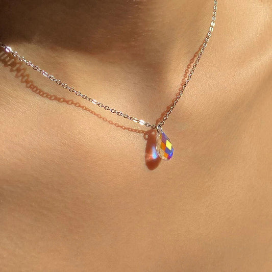 Teardrop Crystal Gemstone Necklace